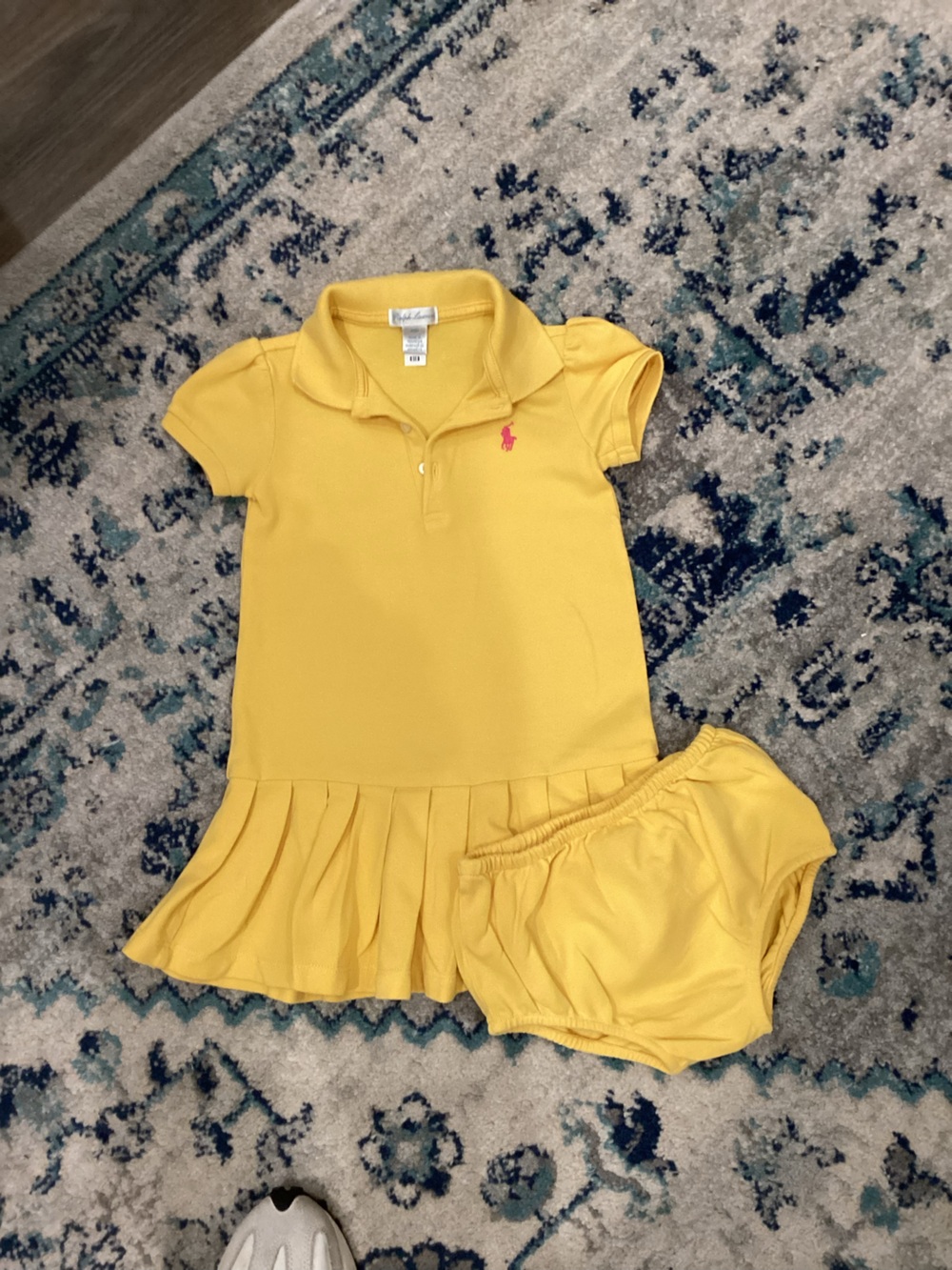 Ralph Lauren Yellow Polo Dress with Matching Bloomers